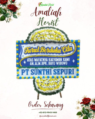 Papan Bunga Duka di Loa Buah